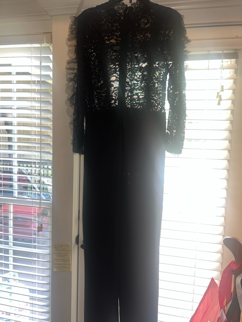 Fashion Nova Black Lace Long Sleeve Jumpsuit - Picture 3 of 3